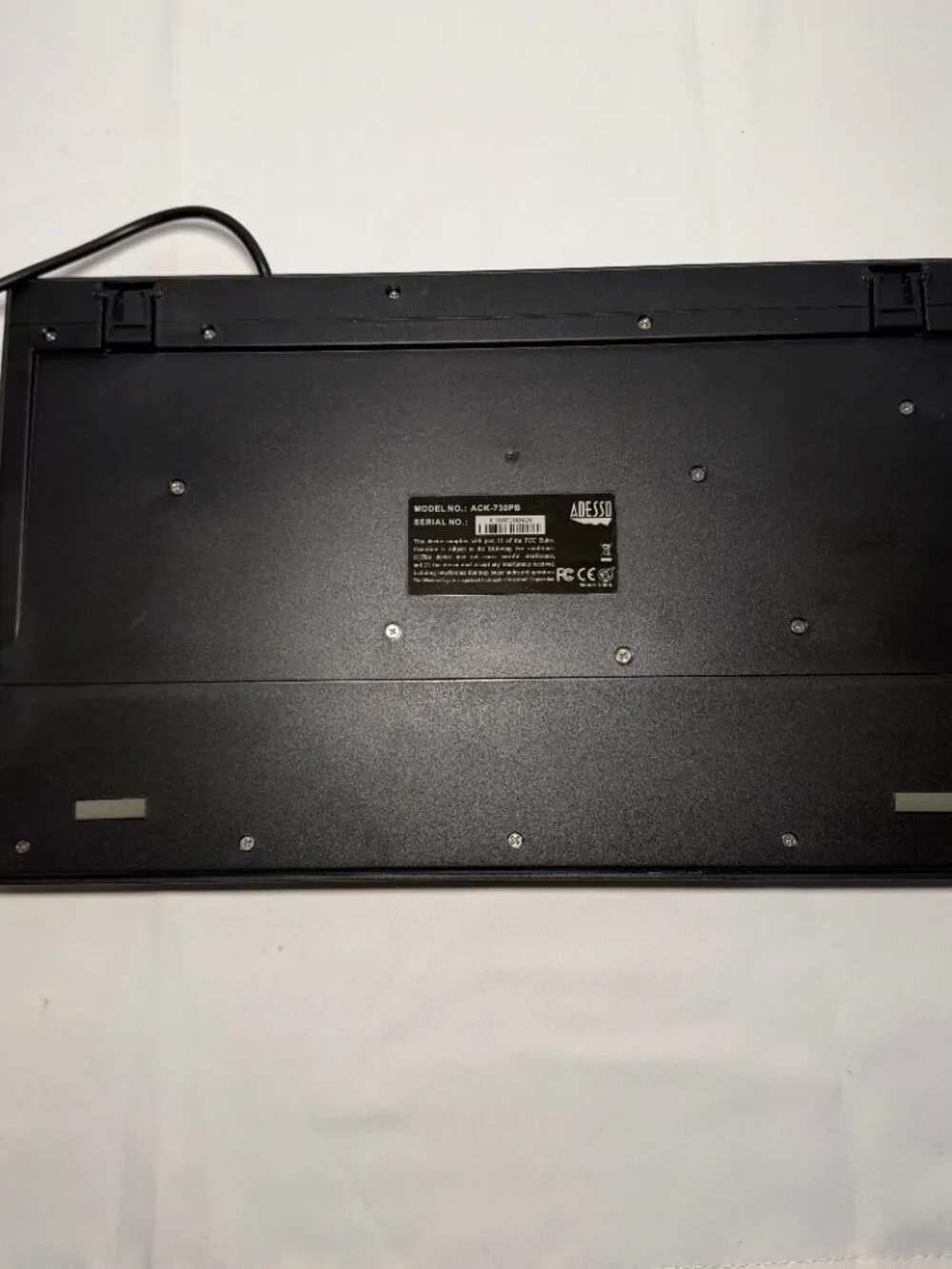 Adesso Easytouch 730 ACK-730PB Touchpad Keyboard w/USB Adapter Tested Working